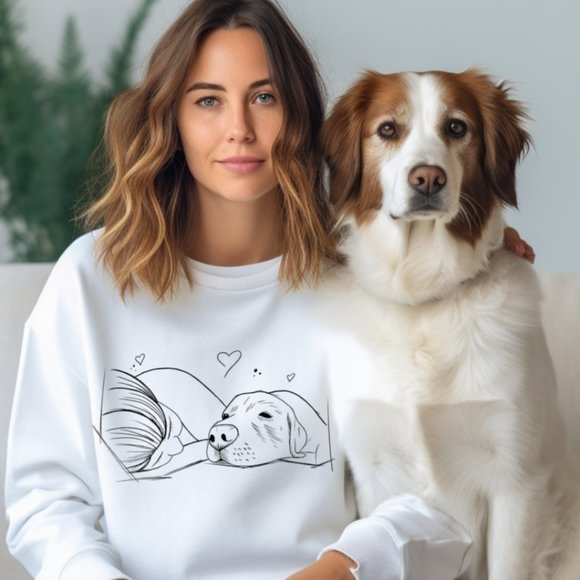 Custom Dog Ears Sweatshirt, Custom Dog Name Sweatshirt, Dog Mom Sweatshirt, Pers - Picture 2 of 4